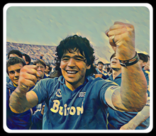 Load image into Gallery viewer, Forza Napoli: DIEGO MARADONA 'Immortale' (Black Text)