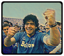 Load image into Gallery viewer, Forza Napoli: DIEGO MARADONA 'Immortale' T-Shirt (White Text)