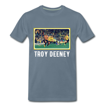 Load image into Gallery viewer, 20 Seconds of 'Orns! History: Only One 'TROY DEENEY' Premium T-Shirt - steel blue