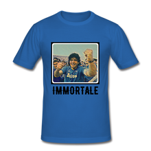 Load image into Gallery viewer, Forza Napoli: DIEGO MARADONA 'Immortale' Slim-fit T-Shirt - royal blue