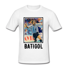 Load image into Gallery viewer, Forza Argentina: Only One 'BATIGOL' T-Shirt (Black Text Edition) - white