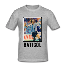 Load image into Gallery viewer, Forza Argentina: Only One 'BATIGOL' T-Shirt (Black Text Edition) - heather grey