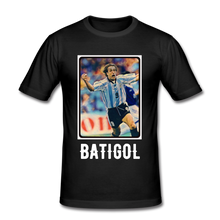 Load image into Gallery viewer, Forza Argentina: Only One 'BATIGOL' T-Shirt (WhiteText Edition) - black