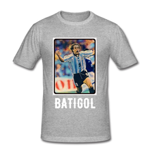 Load image into Gallery viewer, Forza Argentina: Only One 'BATIGOL' T-Shirt (WhiteText Edition) - heather grey