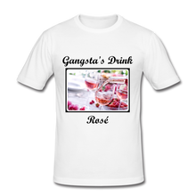 Load image into Gallery viewer, 'Gangsta's drink Rosé' Classic Slim-fit T-Shirt - white