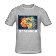 Load image into Gallery viewer, 'Get the Beak In' Modern Classic T-shirt (White Text Edition) - heather grey