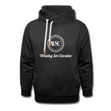 Load image into Gallery viewer, Whisky Sex Cocaine: Branded Shawl Collar Hoodie1 - black