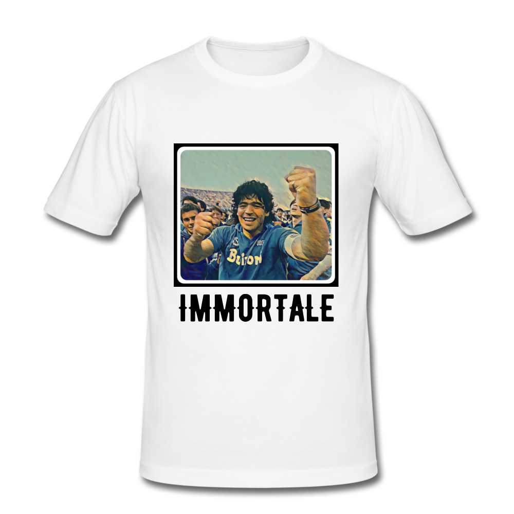 Forza Napoli: DIEGO MARADONA 'Immortale' Slim-fit T-Shirt - white