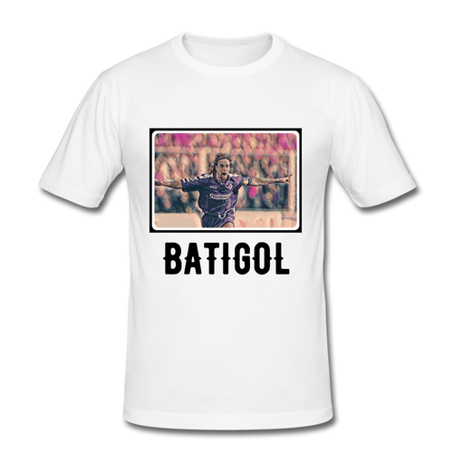 La Viola: Only One 'BATIGOL' Slim-fit T-Shirt - white