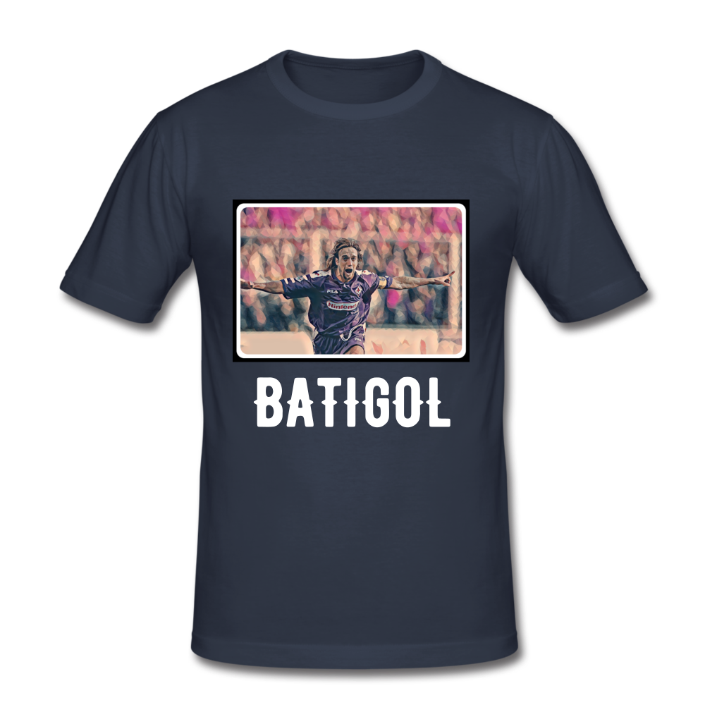 La Viola: Only One 'BATIGOL' T-Shirt (White Text Edition) - navy