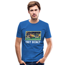 Load image into Gallery viewer, 20 Seconds of 'Orns! History: Only One 'TROY DEENEY' (White Text Slimfit) - royal blue
