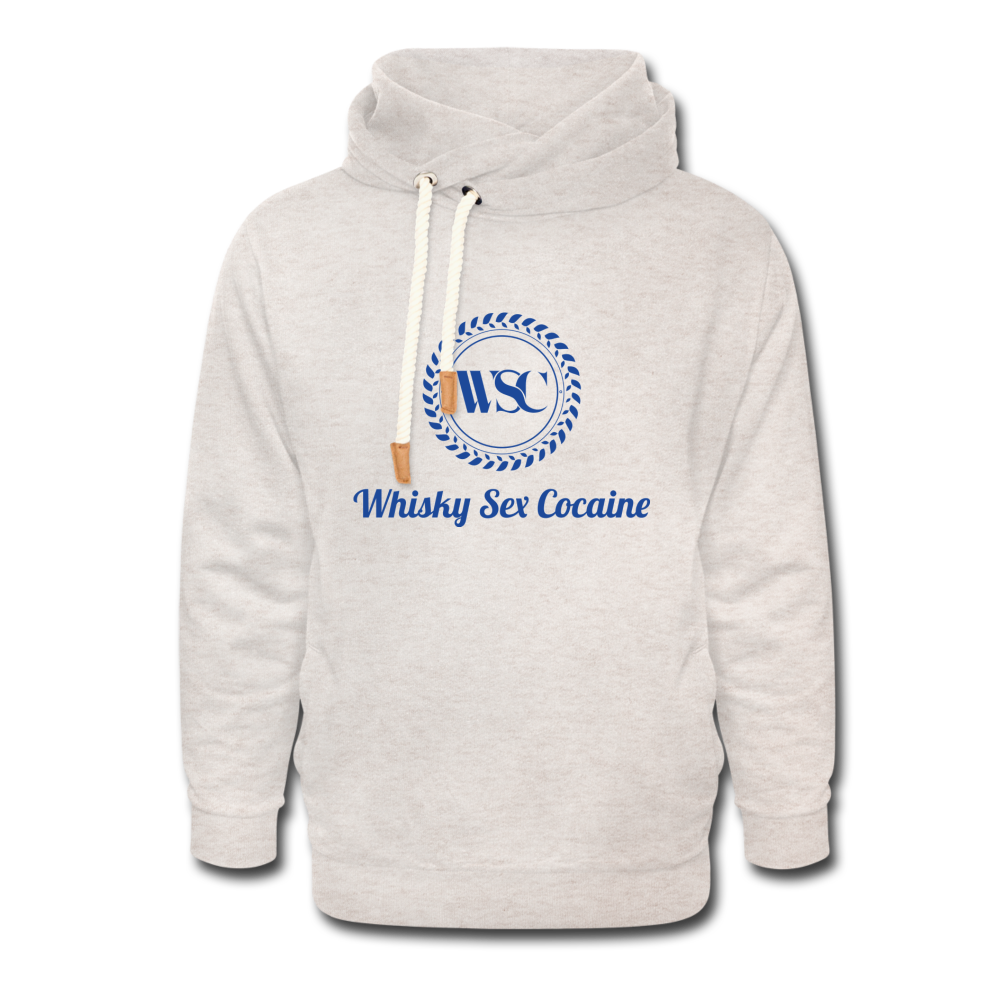 Whisky Sex Cocaine: Branded Shawl Collar Hoodie (Limited Edition) - heather oatmeal