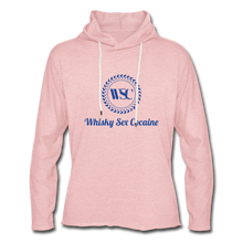 Load image into Gallery viewer, Whisky Sex Cocaine: Blue Marlin Branded Hoodie - cream heather pink
