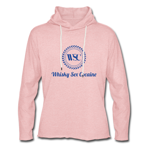 Whisky Sex Cocaine: Blue Marlin Branded Hoodie - cream heather pink