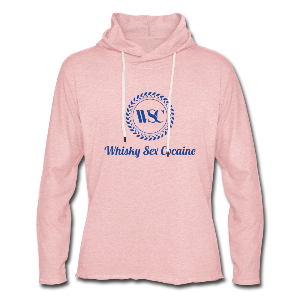 Whisky Sex Cocaine: Blue Marlin Branded Hoodie - cream heather pink