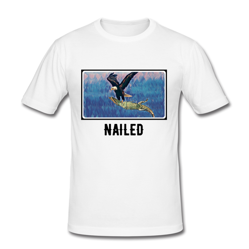 Get the Beak In: 'Nailed' Slim-fit T-Shirt - white