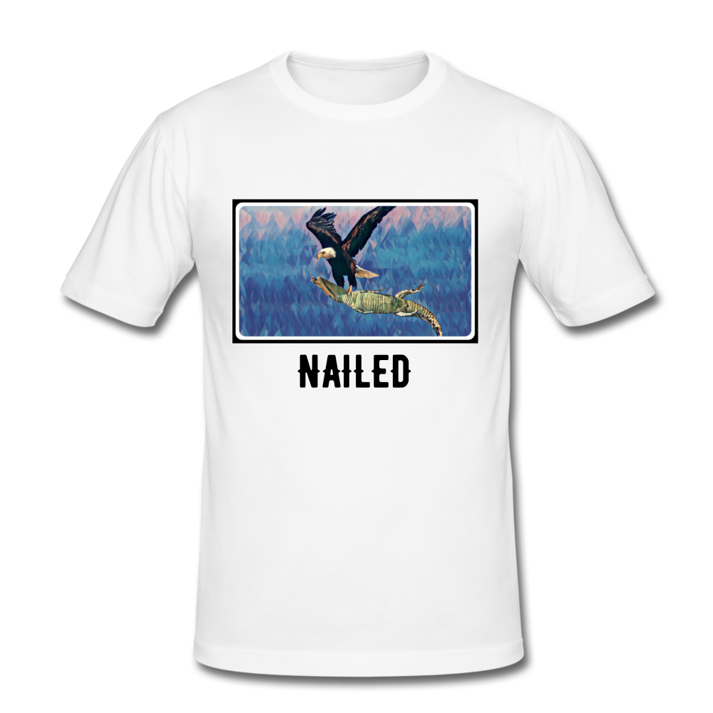 Get the Beak In: 'Nailed' Slim-fit T-Shirt - white