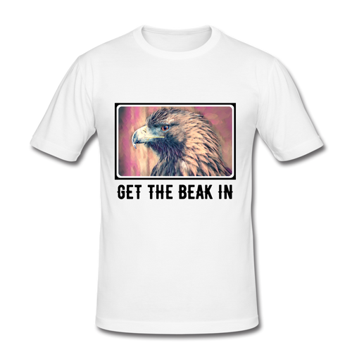 Get The Beak In: 'Eagle-Beak' Classic T-Shirt - white